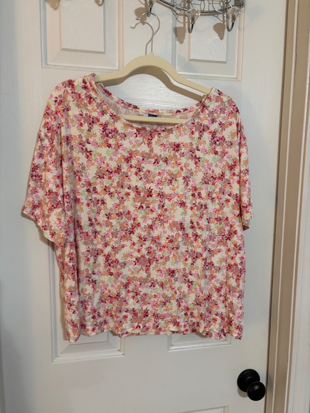 Old Navy Pink Floral Short-Sleeve Tee